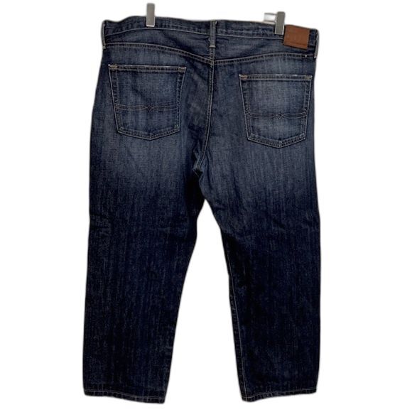 Lucky Brand 221 Medium Wash Whiskered Original Straight Leg Jeans Size 40 X 26 - Picture 5 of 9